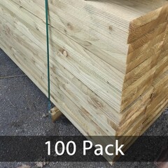 1.2m (4ft) Tanalised Timber Board Pack (100pcs)