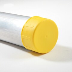 Tube End Safety Caps - 48.3mm Tube - Yellow (200 Pack)