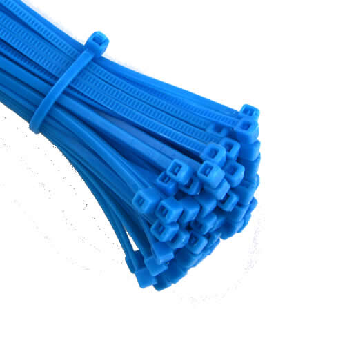 Blue Cable Ties (Zip Ties) - Pack of 100 - 4.8mm x 300mm