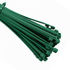 Dark Green Cable Ties (Zip Ties) - Pack of 100 - 4.8mm x 300mm
