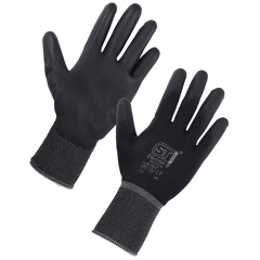 Electron Pu Coated Glove Extra Large Black 12 Pack